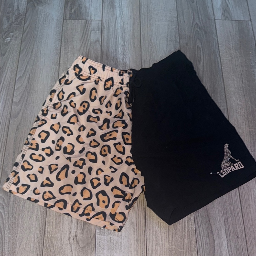 Men Black and Tan swim shorts